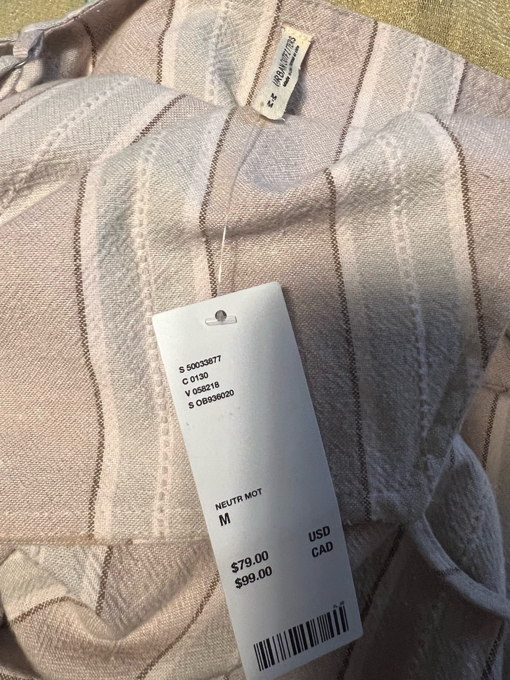 NWT Urban Outfitters Sicily Linen Side Button Midi Dress Medium - Picture 4 of 8